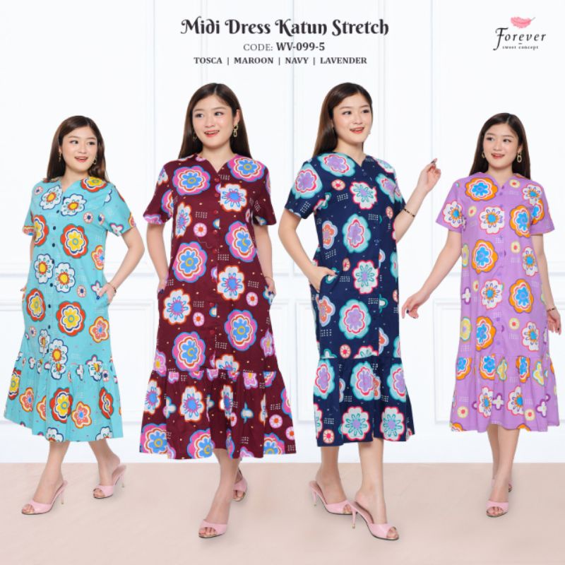 DRESS V NECK KATUN BLACK LABEL FOREVER SWEET