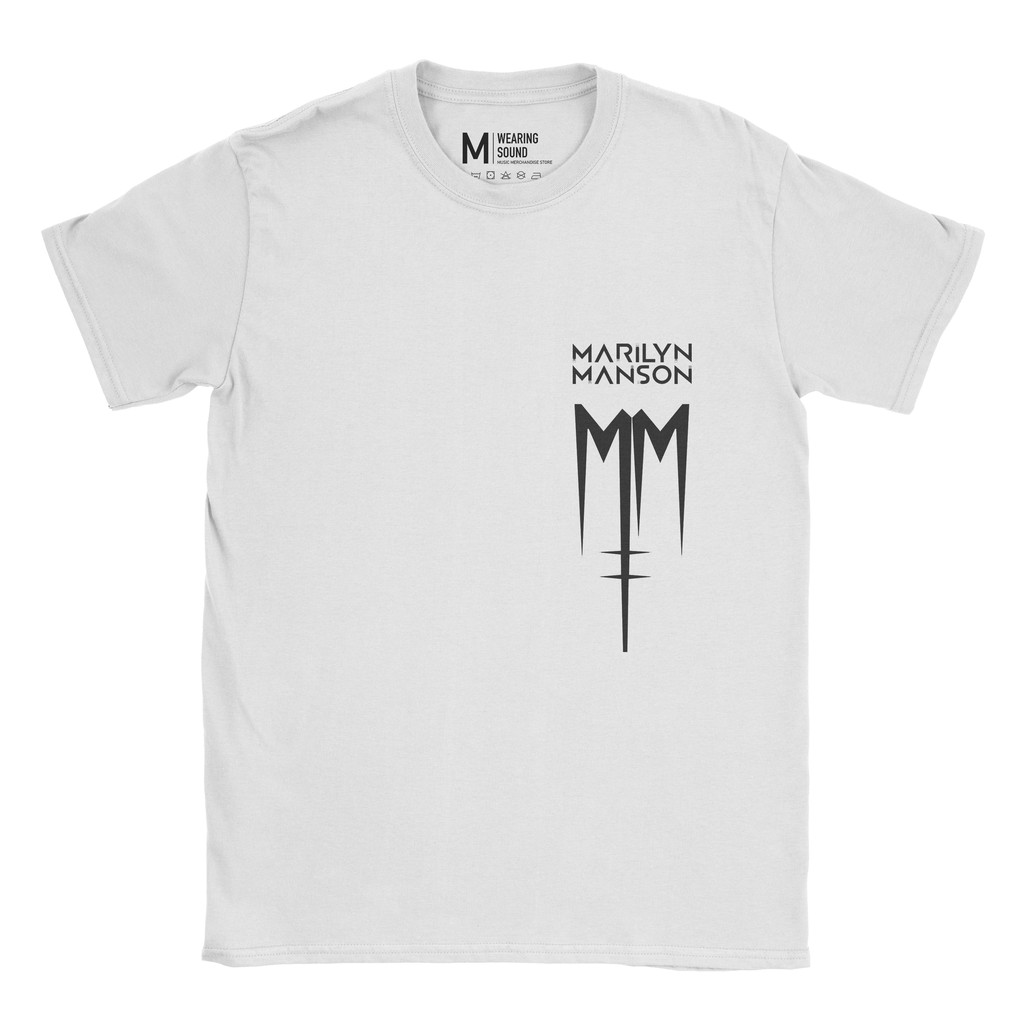Baju Kaos Band Marilyn Manson Logo White
