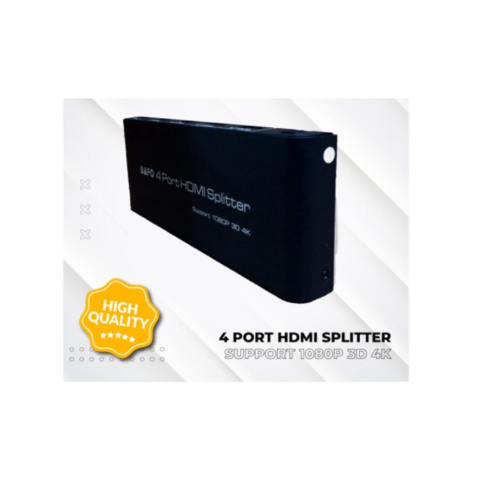 BAFO HDMI SPLITTER 4 PORT Splitter HDMI 1-4 Port 4K