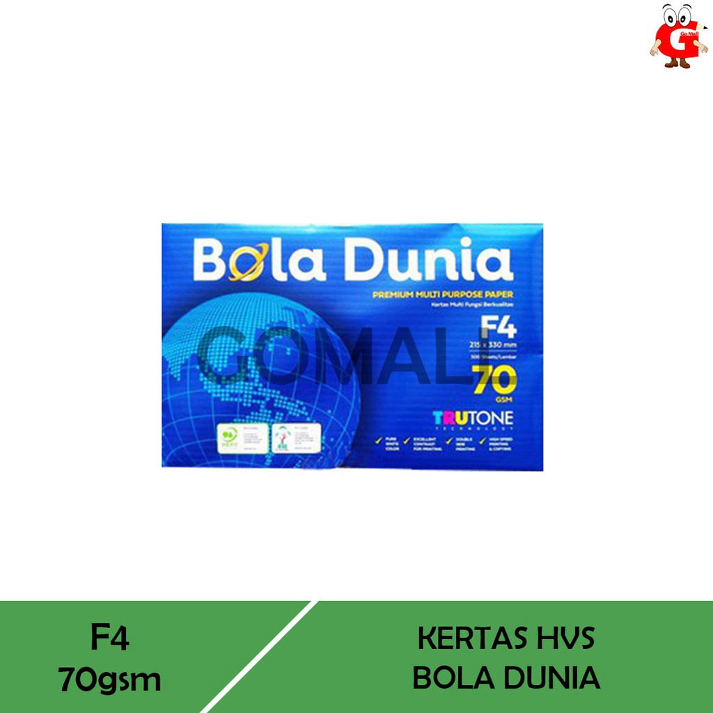 

Bola Dunia Kertas HVS Fotocopy 70 GSM F4