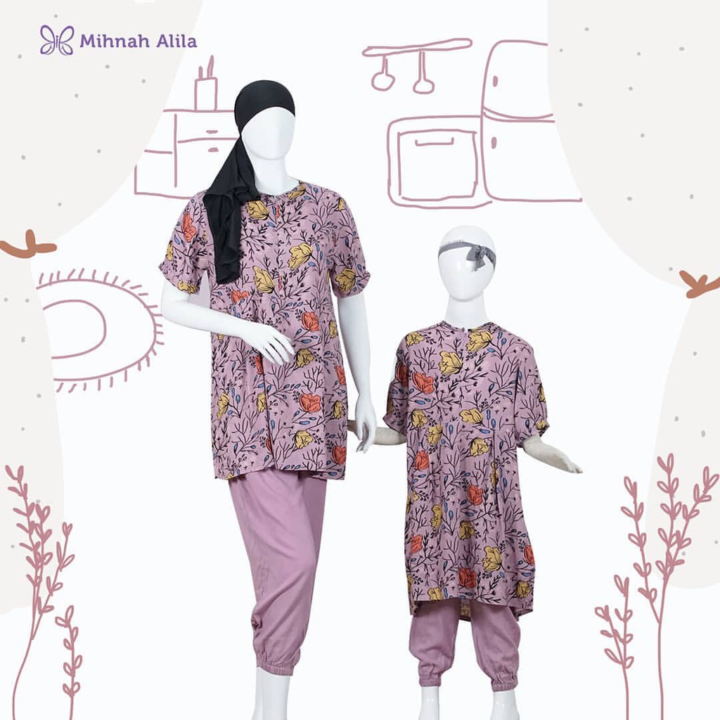 MIHNAH HOMEY FLOWY MOTIF | HIJAB ALILA