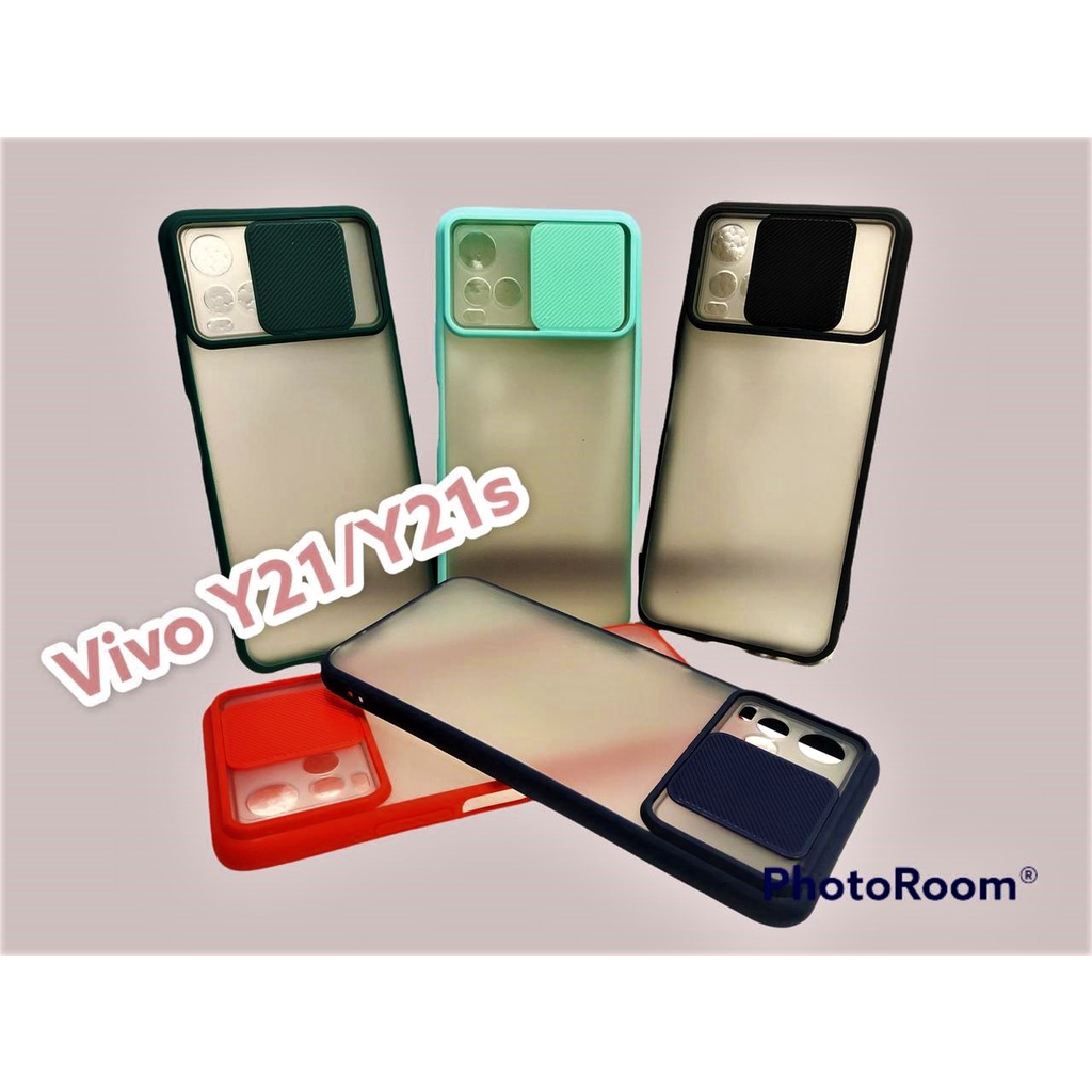 SOFTCASE VIVO Y21 Y21S SOFT CASE MATTE CAMERA SLIDING SLIDE PROTECTOR CASING SILIKON TANPA TALI