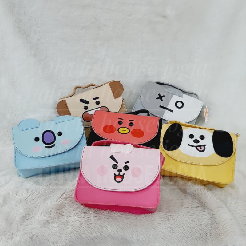 Tas Slempang BTS Mata Monte Sling Bag BTS Kpop Kotak Tas BTS Kpop