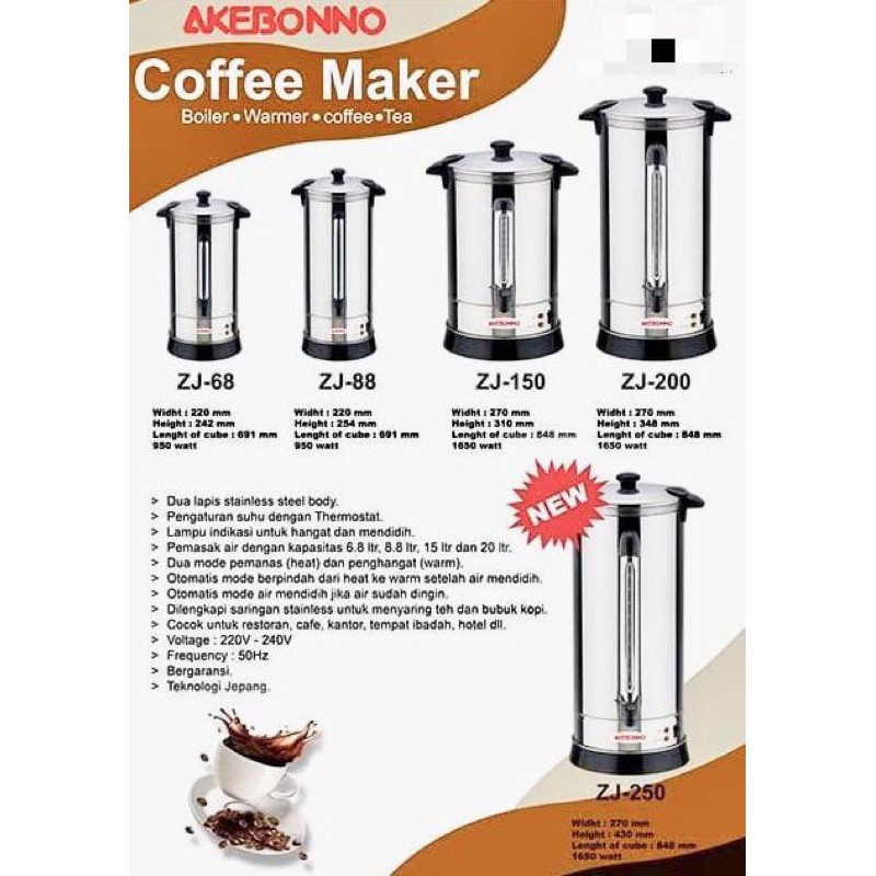 Jual Akebono Water Boiler Coffee Maker Mesin pembuat Teh (Kopi