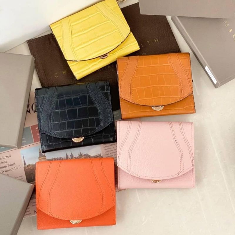 3.3 SALE | CK Croc-Effect Push-Lock Mini Wallet