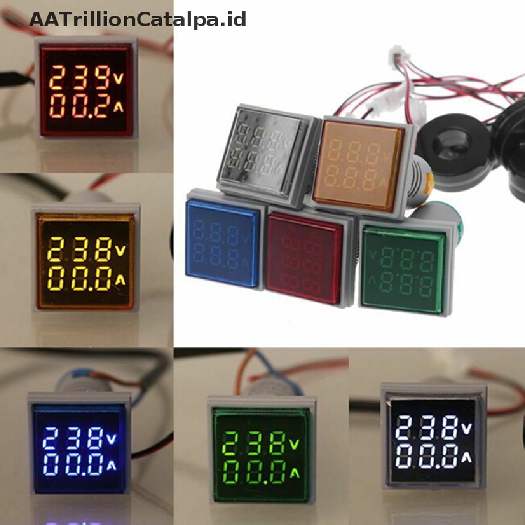 (AATrillionCatalpa) Voltmeter / Ammeter Digital LED Dual Display AC 60-500V 0-100A