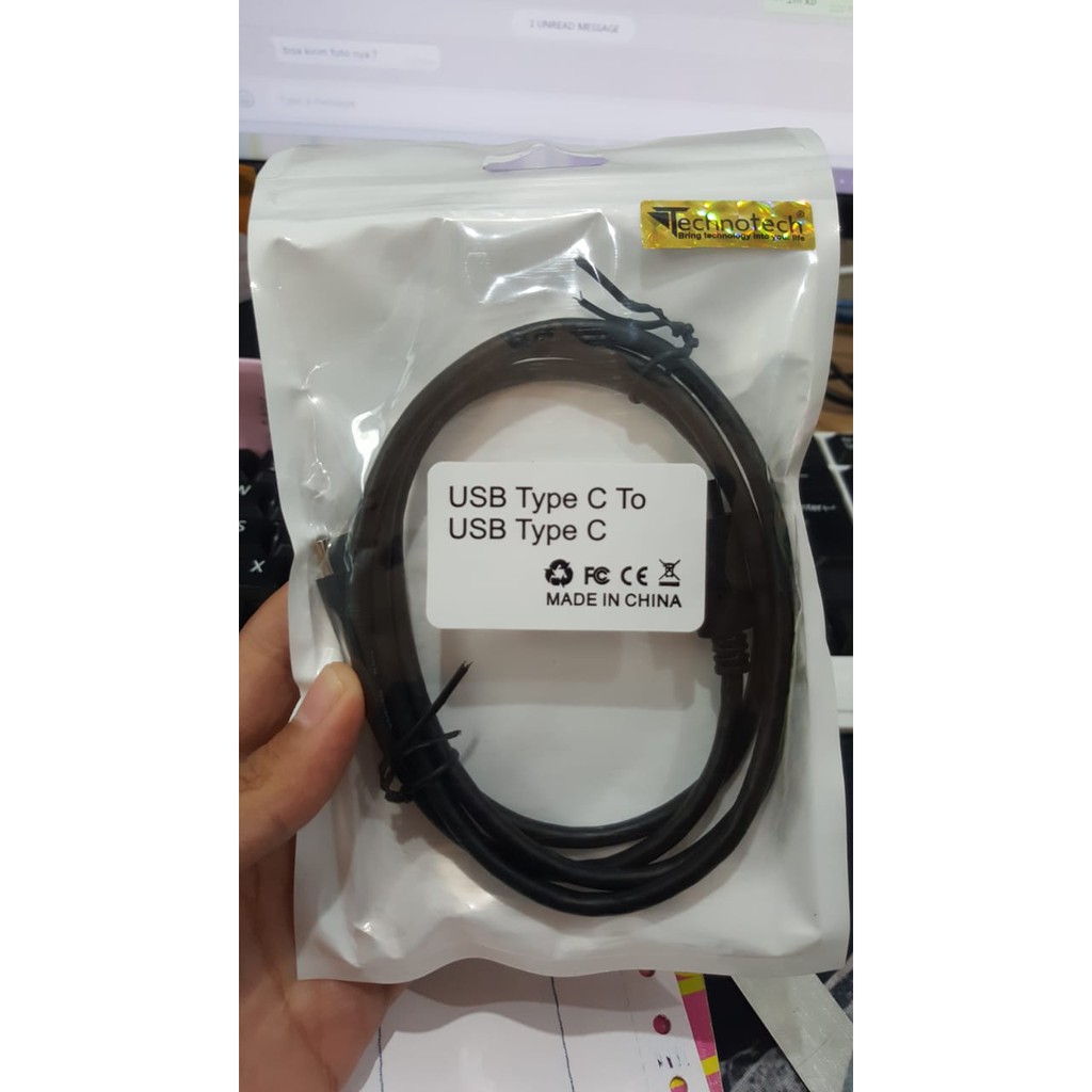 Kabel Data USB tipe C ke usb typeC 1Meter