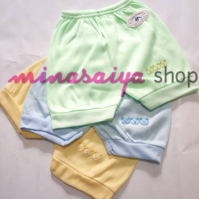 DOLPHIN 6 pcs Celana Pendek Bayi SNI Polos dan Motif Uk. M - XL