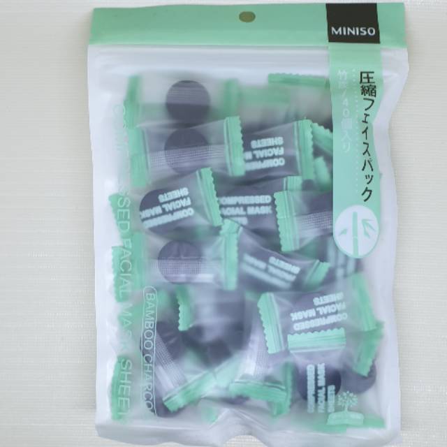 MINISO Bamboo Charcoal Compressed Mask Sheet (Mask Tablet)