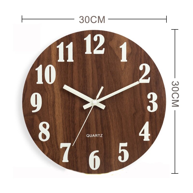 Jam Dinding Bulat Quartz - Luminous Glow in The Dark 30Cm - MDB