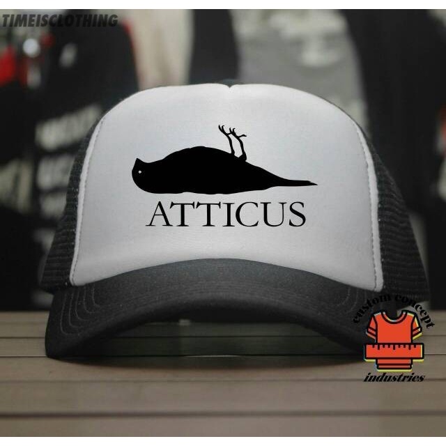Topi Trucker Atticus putih/hitam - Imagine Tshirt TIC