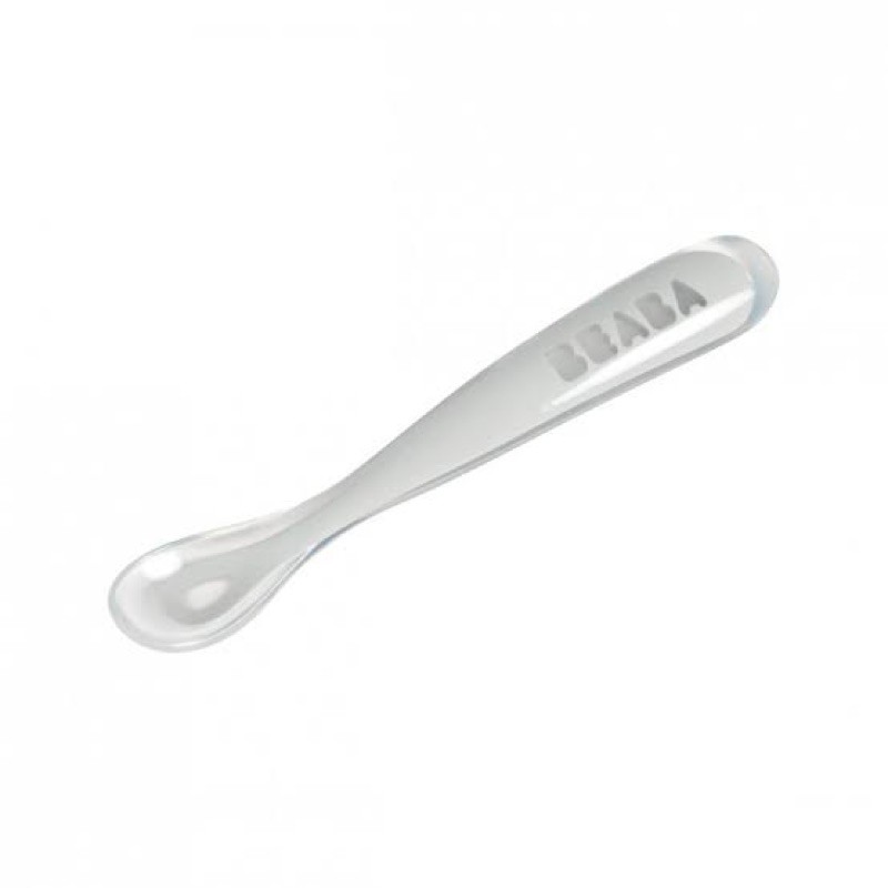 Beaba Ergonomic 1st Age Silicone Spoon - Sendok Makan Anak Bayi Mpasi Belajar Soft Lembut SIlikon Feeding