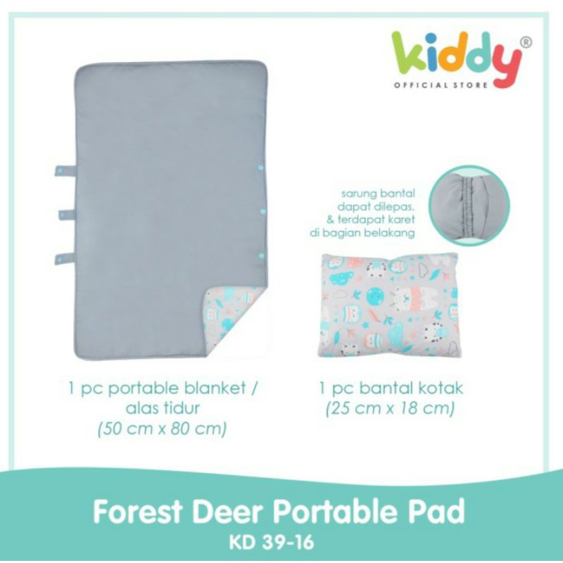 Kiddy Forest Deer Portable Pad / Tas Alas Tidur Bayi Serbaguna Portable Blanket Baby KD 3916