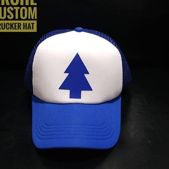 B0T Topi Jaring Trucker Hat Pine Tree Gravity Falls N5яN