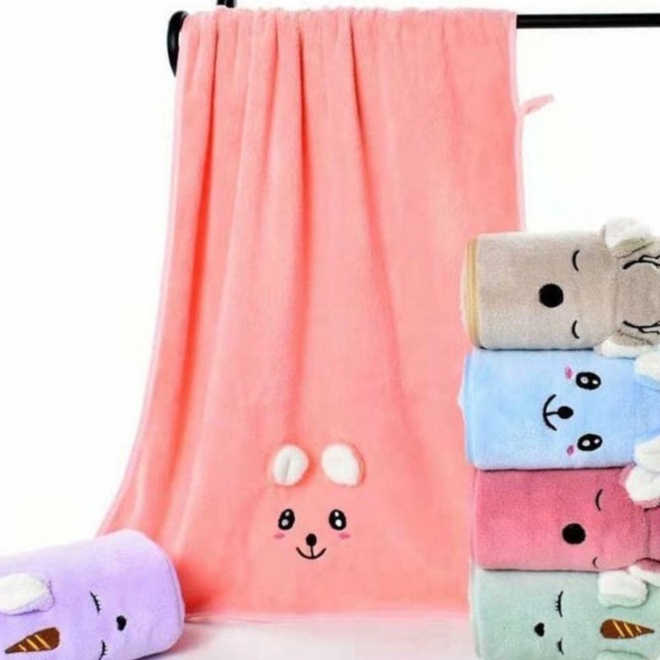 Handuk Bayi Lembut Microfiber Model Boneka Terbaru ! 50x100 60x120 70x140 Handuk Karakter Anak Handuk Dewasa