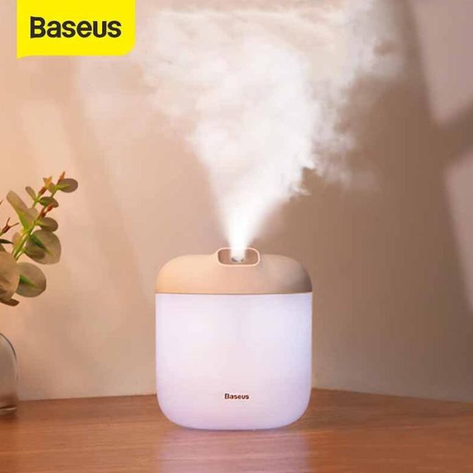 PROMO Baseus Elephant Air Humidifier LED Lamp Pelembab Udara Kamar Kantor - Putih / HUMIDIFIER