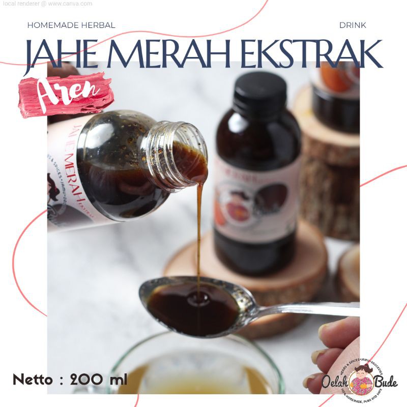 

JAHE MERAH SUPER EKSTRAK AREN OELAHBUDE / SIRUP JAHE MERAH AREN / EKSTRAK JAHE AREN