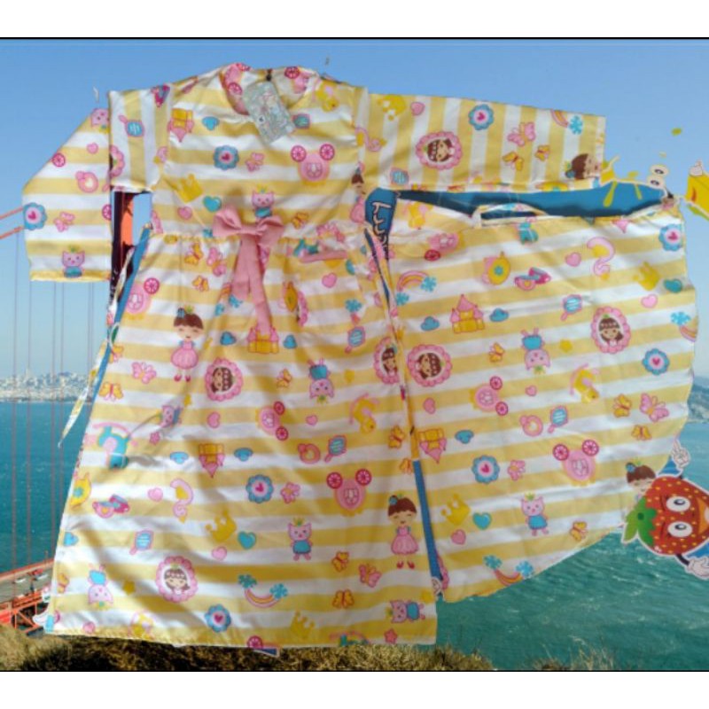 (COD) Set Gamis Karakter (usia 2-5 th)