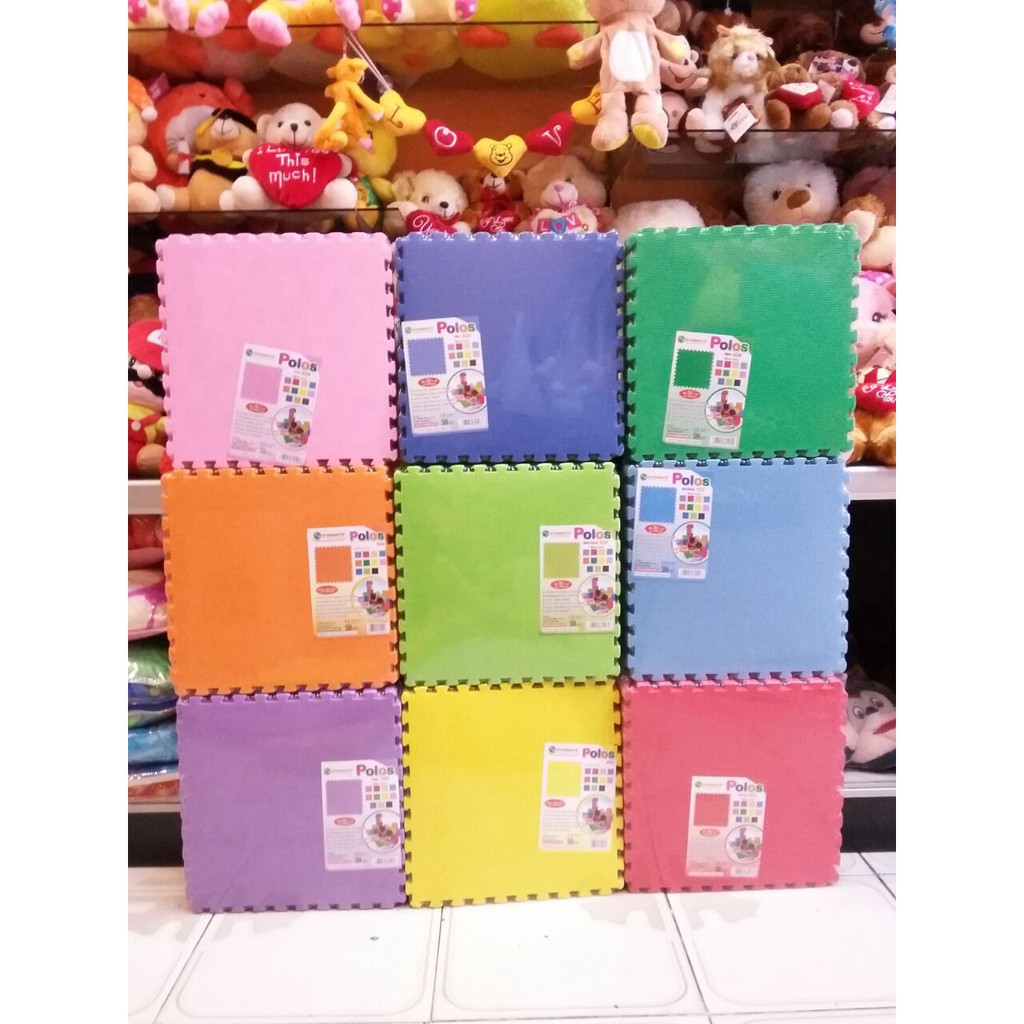 Promo Karpet polos Matras Puzzle Evamat evamats eva alas bermain 30x30cm Makassar / alas lantai / playmat