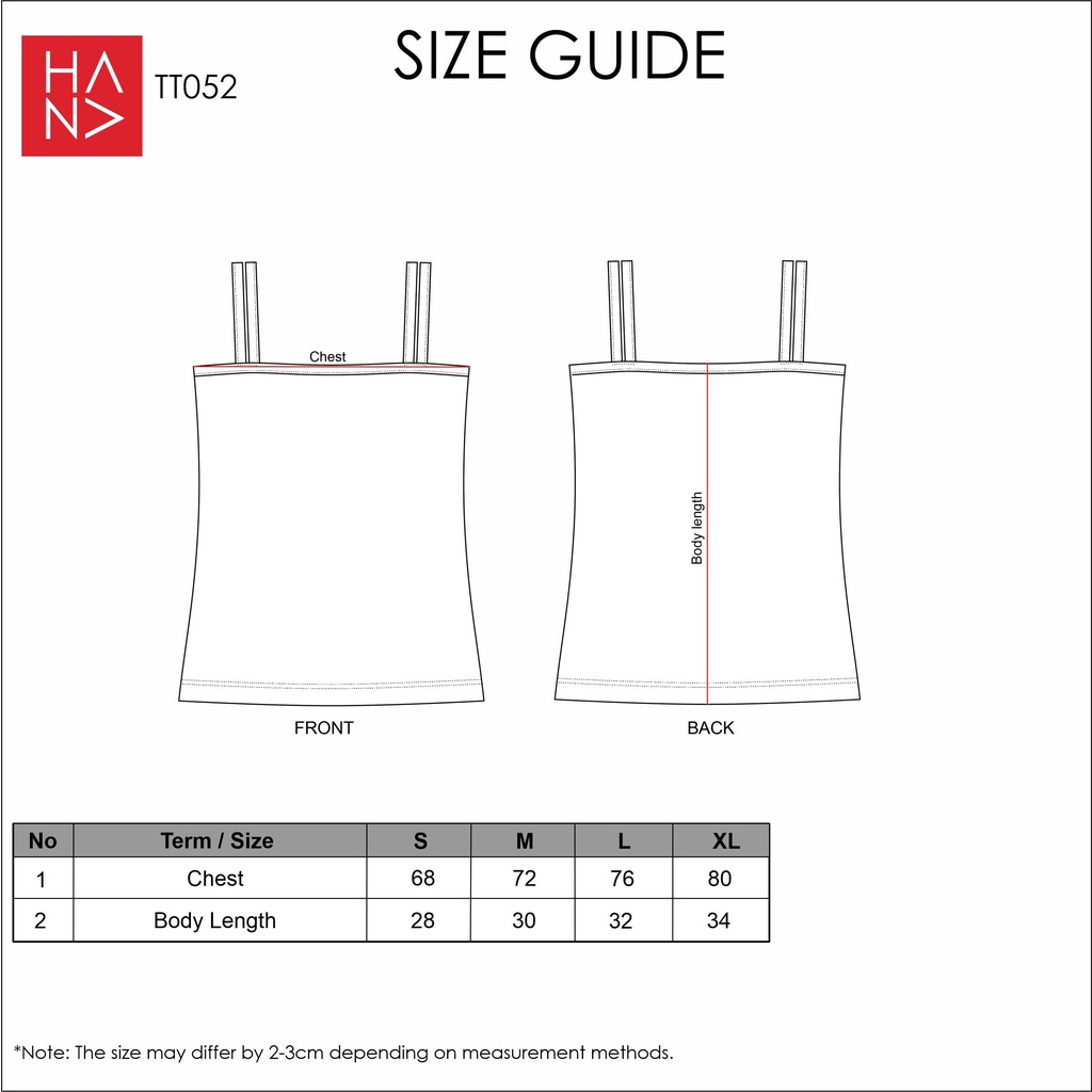 HanaFashion JKT - Tesa Double Straps Tank Top Atasan Murah Wanita - TT052