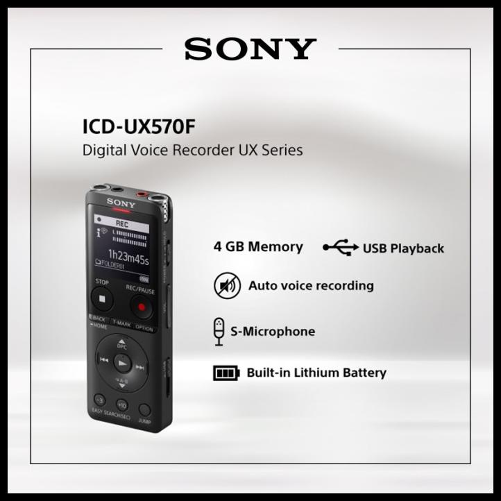 Sony Icd-Ux570F Digital Voice Recorder / Icd Ux570F / Ux570 / Ux-570