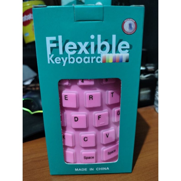 keyboard usb flexible gulung anti air packing dus