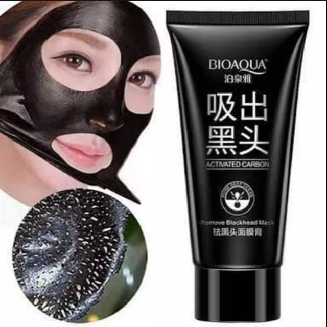 BIOAQUA Charcoal Black Mask Masker Arang Masker Wajah Pembersih Komedo