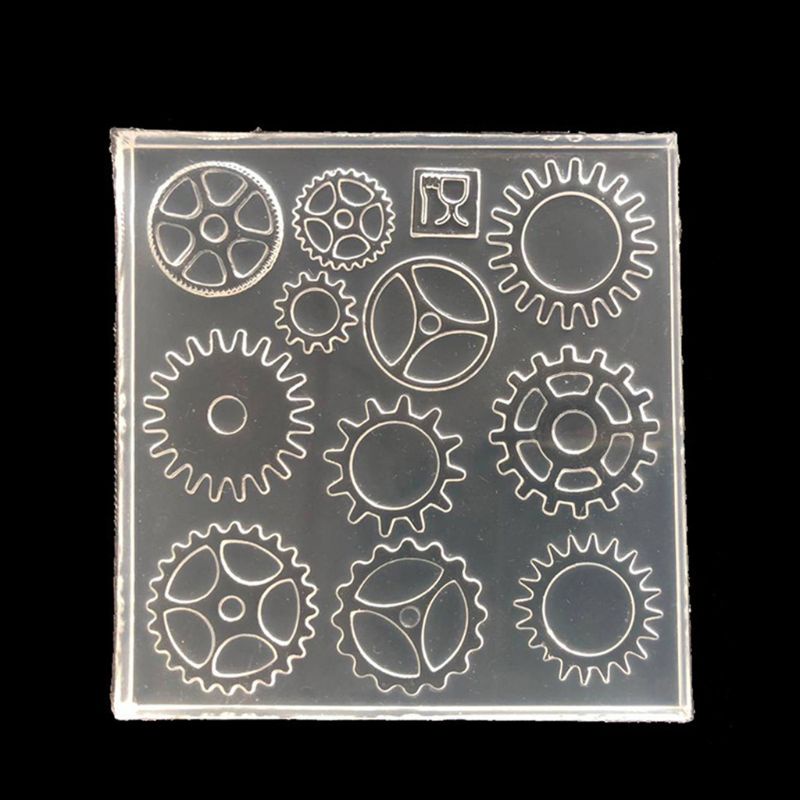 SIY  Retro DIY Gear Wheel Pendant Silicone Mold UV Resin Mold Jewelry Tools Art Craft