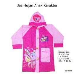 Jas Hujan Raincoat Anak Perempuan Kartun Tanpa Celana