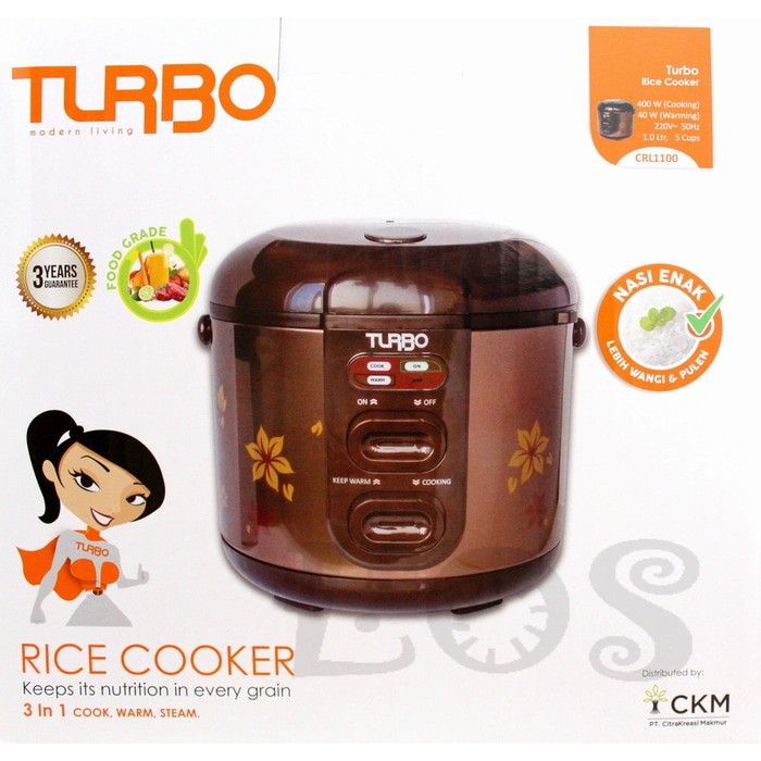 TURBO BY PHILIPS RICE COOKER 1l PENANAK NASI CRL 1100 KECIL ORI