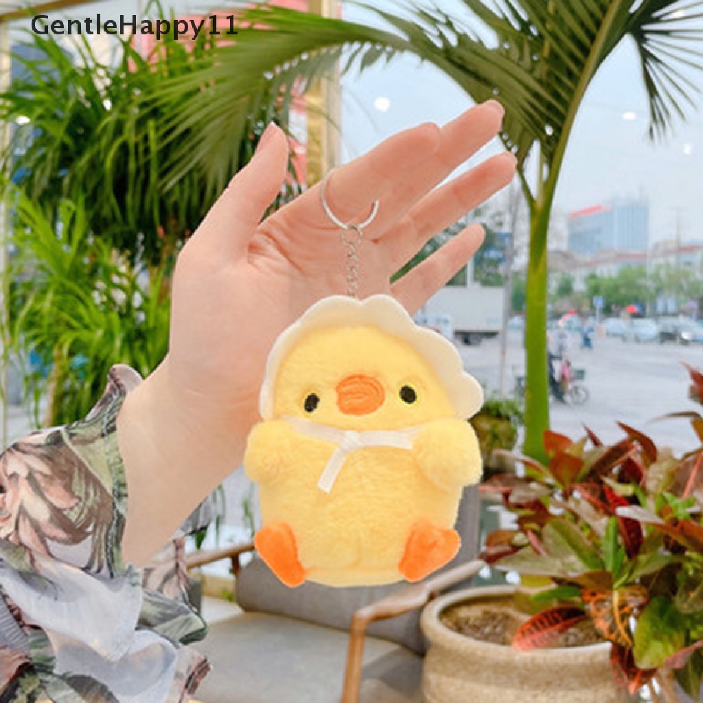 Gentlehappy Gantungan Kunci Boneka Plush Bentuk Anak Ayam Warna Kuning