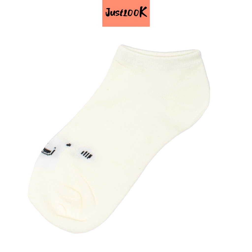 JustLook Kaos Kaki Ankle Motif Beruang Pendek Wanita Import High Quality-2