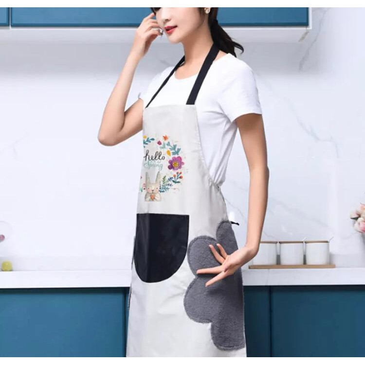 Bisa Lap Tangan Celemek Masak Apron Anti Air Minyak Karakter NJ107