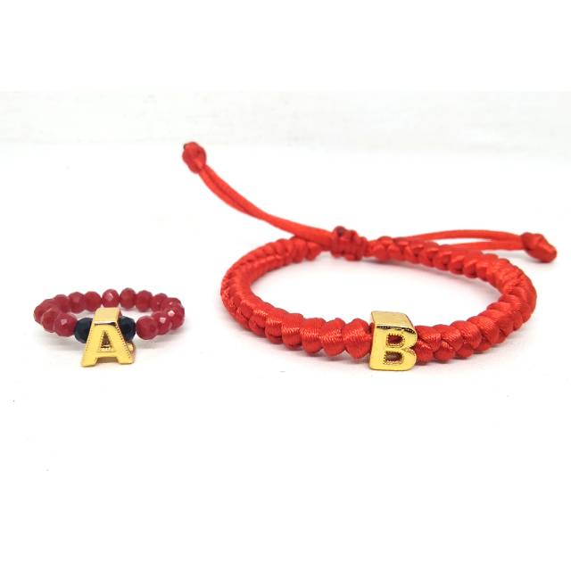 Gelang cincin huruf titanium