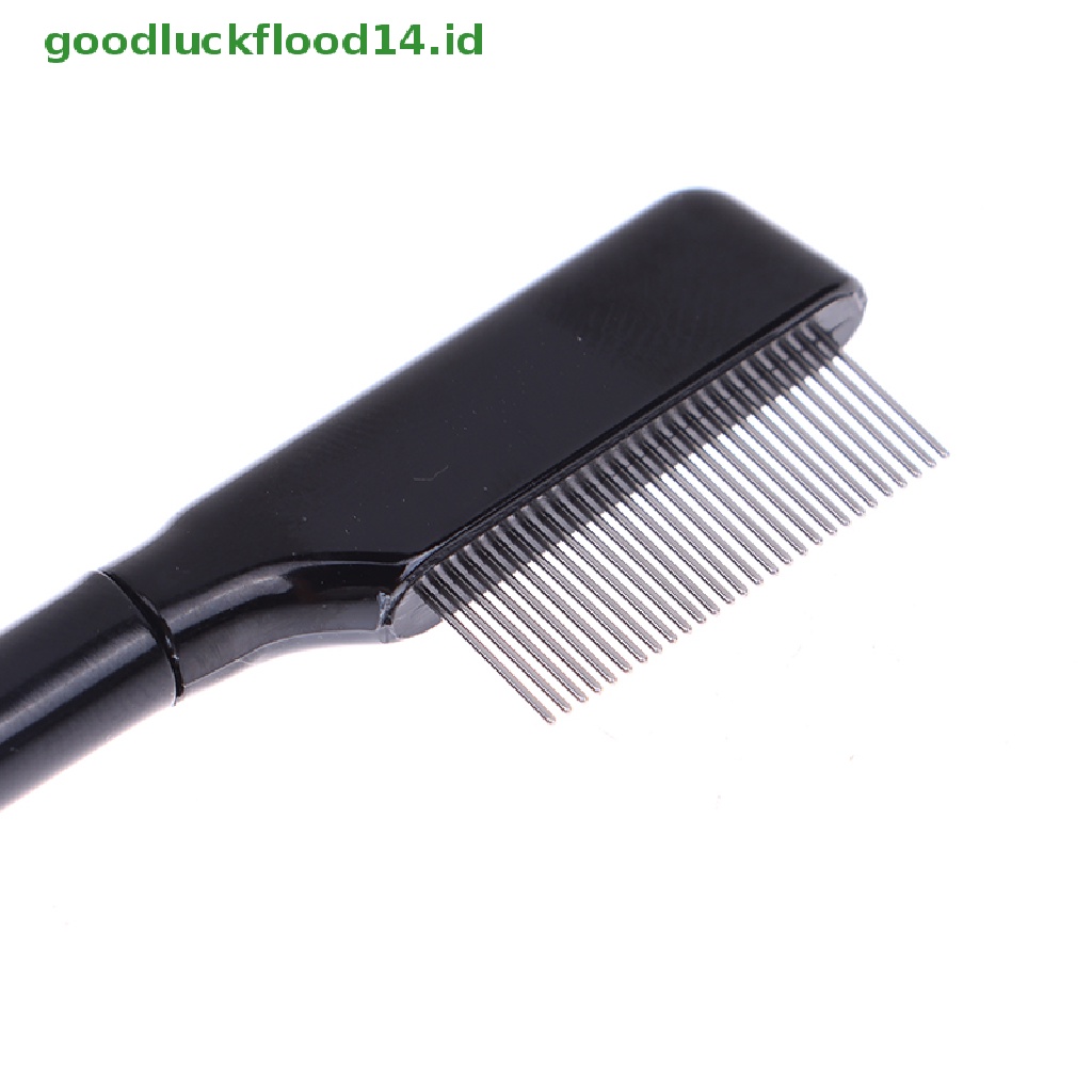 (GOOGFOUR) 1pc Brush Sisir Metal Untuk Alis / Bulu Mata Palsu