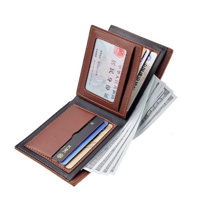WALLET DOMPET UANG PRIA TEBAL BAHAN SEMI KULIT DEABOLAR ORIGINAL