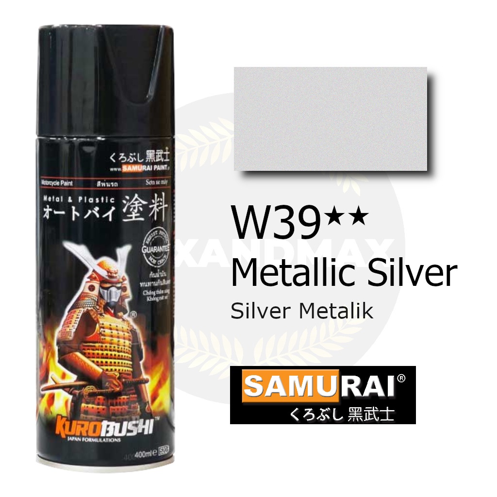 Samurai Paint Metallic Silver W39  400 ml - Cat Semprot