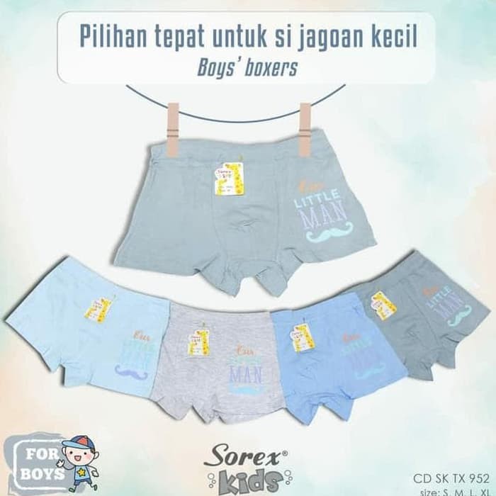 Celana Dalam Boxer Anak Cowok Sorex Kids - Celana Dalam Anak Laki-Laki - Boxer Anak