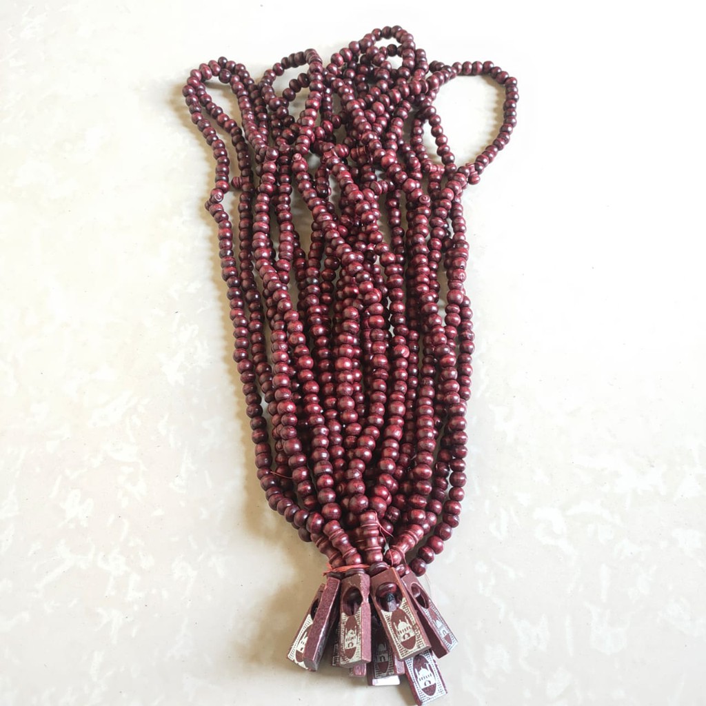 Tasbih Kayu Tasbeh Kayu 99 Butir Tasbeh Gelang Tasbih Kayu Walikukun 99 Tahsib Murah Tabih Oleh oleh Haji