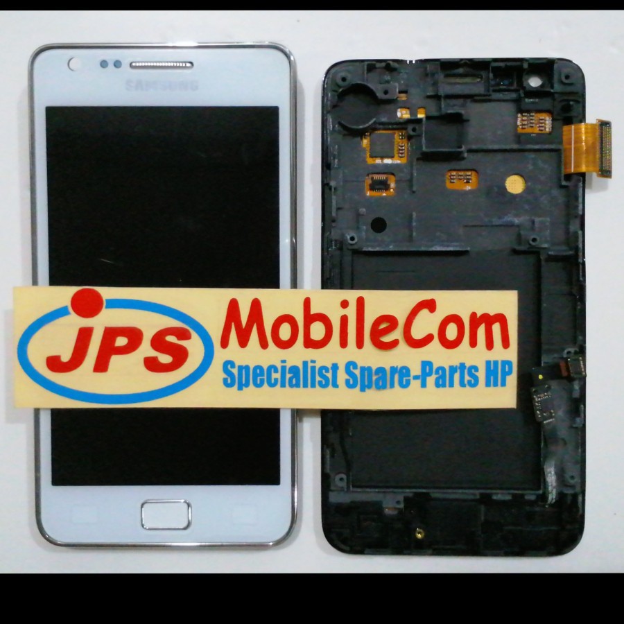 LCD Samsung i9100 / S2 + Frame Set Putih / White