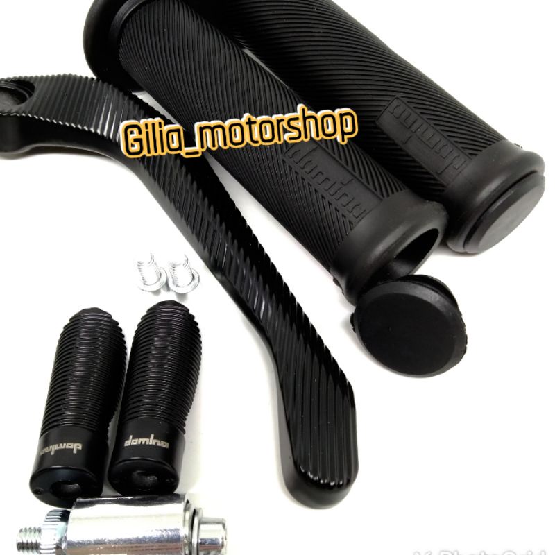 Proguard Pelindung Stang Hitam Proguard Handguard Jalu Stang plus handgrip Bulu Domino Universal(paket)