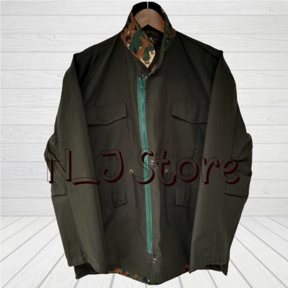 BIG SIZE (S-4XL) Jaket Semi Parka Army Tactical Bolak Balik Loreng Digital Marpat Terjangkau Berkualitas