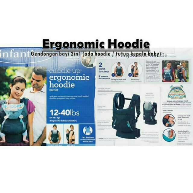 infantino cuddle up ergonomic hoodie baby carrier