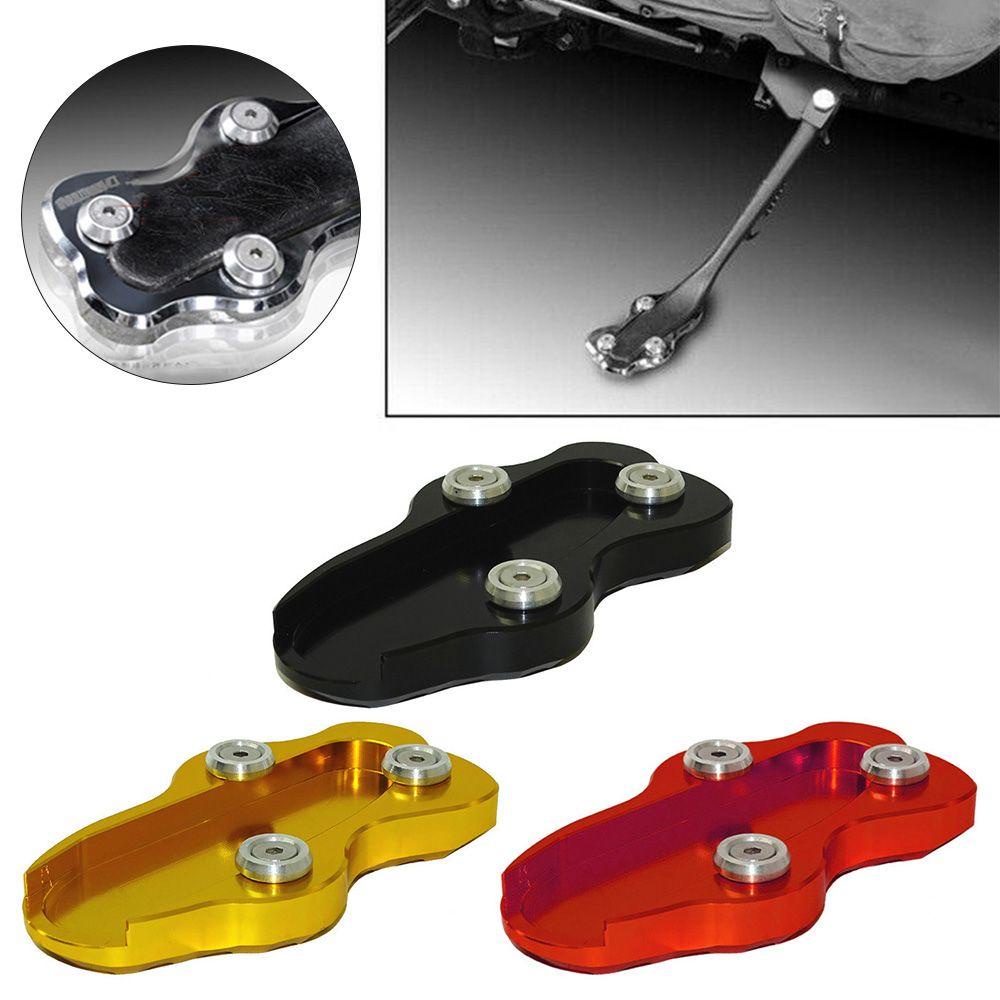 Populer Kaki Ekstensi Pad Pembesar Aksesoris Motor Side Stand Foot Support Side Kick Stand Untuk Kawasaki VN900 2007-2015