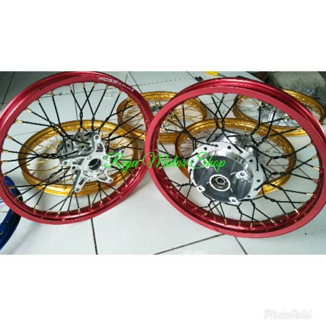 Velg Rossi Wm set jari-jari kepang ring 17 x 140/160 CB 150, CBR 150, CB 150R dan CB lama.