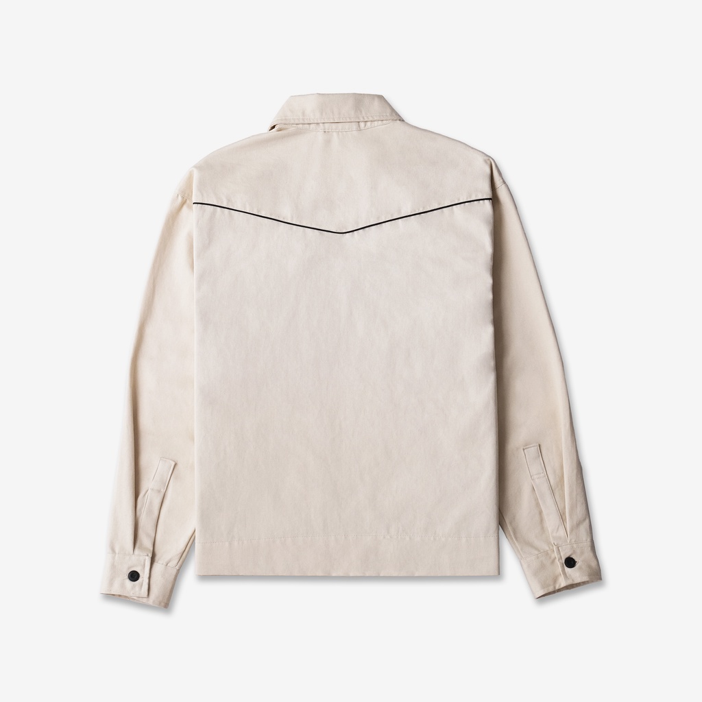 ARHOLMA STUDIOS - ZIP JACKET 'ENFIELD' CREAM HEATHER