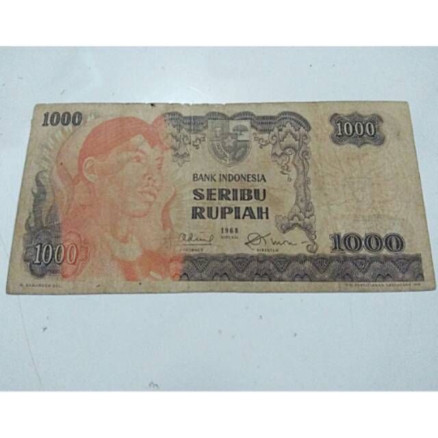 Uang 1000 rupiah sudirman thn 1968