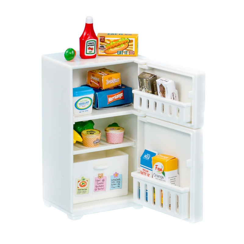 Mary 4in Model Freezer Realistis Kulkas Rumah Boneka Miniatur Kulkas Preschool &amp; Pretend for Play Toy for Toddler Gi