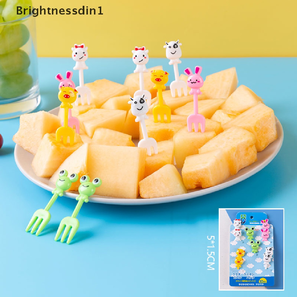 Set Garpu Buah / Dessert / Cocktail / Sandwich 1 In 1 Desain Kartun Untuk Pesta