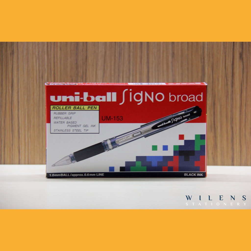 

PULPEN UNI-BALL SIGNO BROAD UM153 PEN GEL / PULPEN GEL UNI-BALL 12PCS